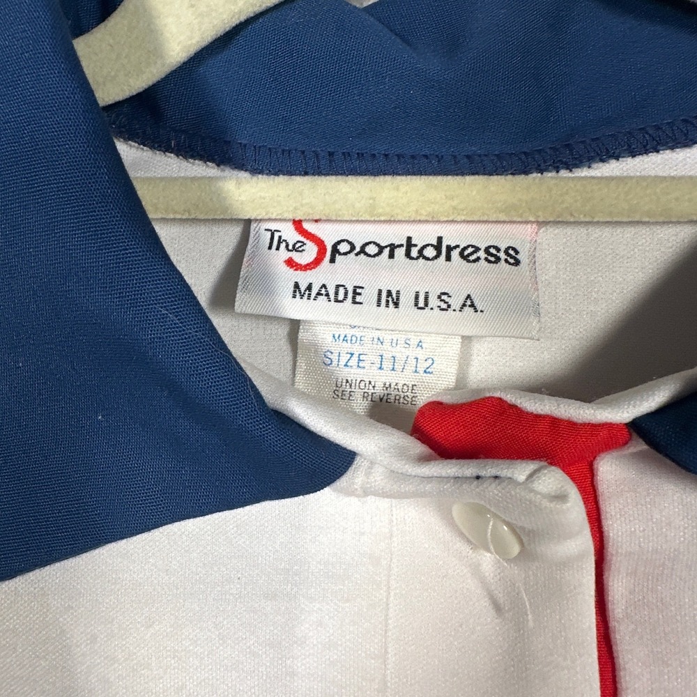 Sears The Sportdress Dress Women 11/12 Blue White Red 70s Vintage Union Made USA - Picture 3 of 11